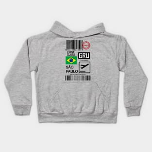 Sao Paulo travel ticket Kids Hoodie